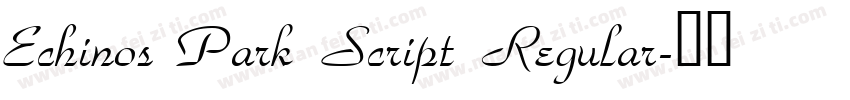 Echinos Park Script Regular字体转换